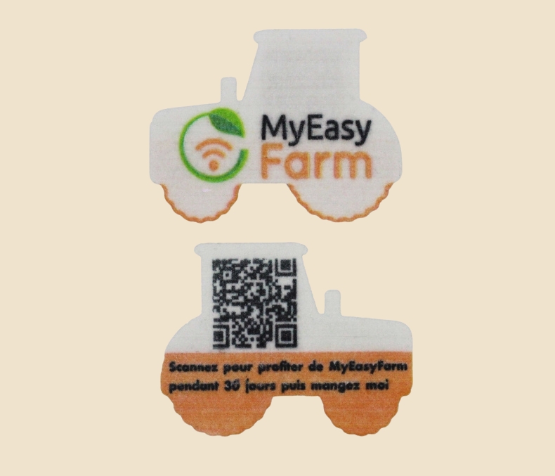 TriDifoodies cartes connectées personnalisées confiseries bio design avec logo ou message