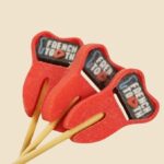 Sucettes bio TriDifoodies personnalisées en 3D logo message pour marques écoresponsables